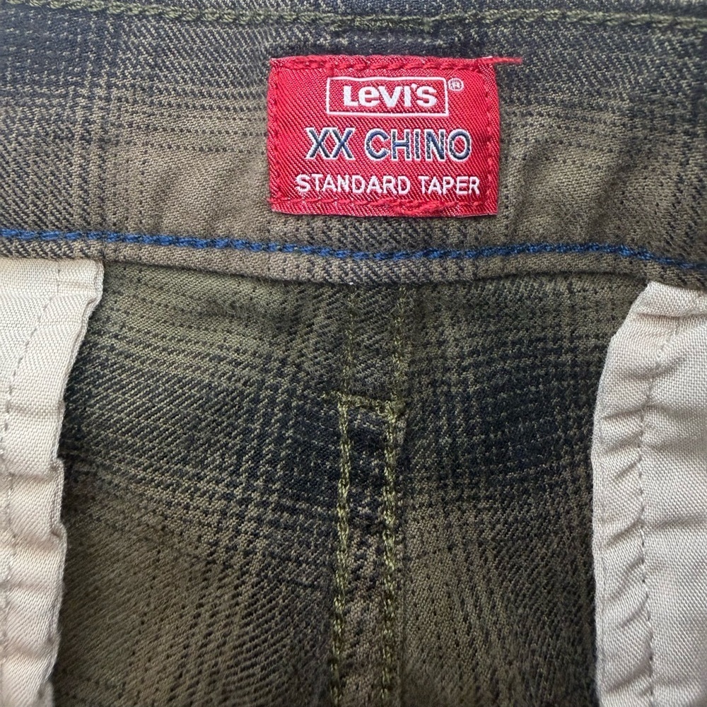 Levi's Men's Plaid XX Chinos - Black and Brown - Picture 3 of 5